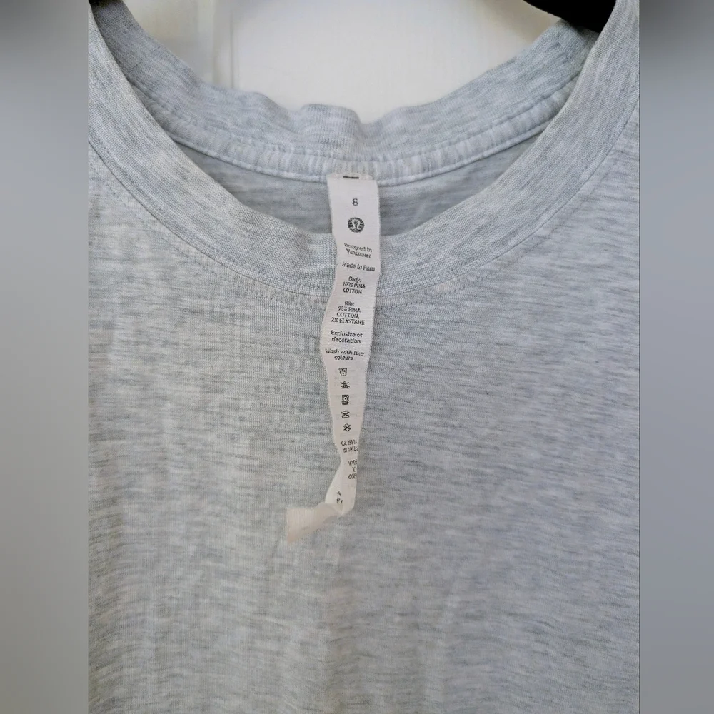 Lululemon All Yours Tank Top In Heathered Core Ultra Light Size 8 - Picture 3 of 5